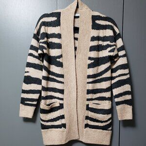 Ricki's Zebra Pattern Open Cardigan